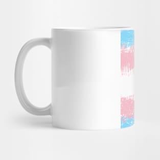 Trans Flag in a Crosshatch Design Mug